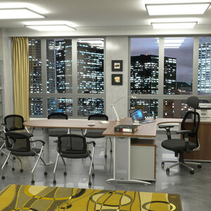 CROSS Office desks - walnut/grey